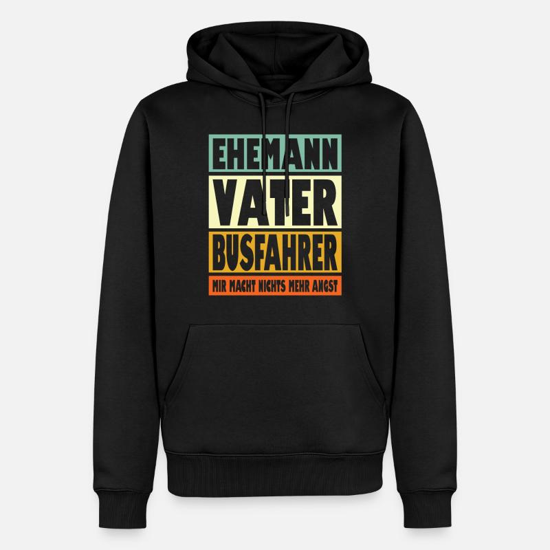 Bühnenbauer Vater Ehemann Held - Männer Premium Bio Hoodie - Schwarz