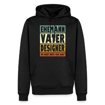 Designer Vater Ehemann Held - Männer Premium Bio Hoodie - Schwarz - Vorne - Nico (187cm)