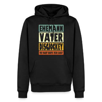 Discjockey Vater Ehemann Held - Männer Premium Bio Hoodie - Schwarz - Vorne - Nico (187cm)