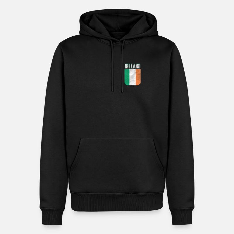 Irlande Drapeau Irlandais - Sweat à capuche Premium bio Homme - noir