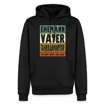 Fahrradmonteur Vater Ehemann Held - Männer Premium Bio Hoodie - Schwarz - Vorne - Nico (187cm)