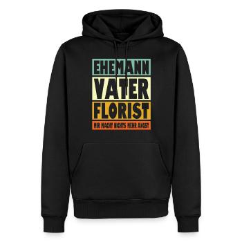 Florist Vater Ehemann Held - Männer Premium Bio Hoodie - Schwarz - Vorne - Nico (187cm)