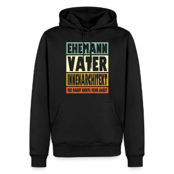 Innenarchitekt Vater Ehemann Held - Männer Premium Bio Hoodie - Schwarz - Vorne - Nico (187cm)