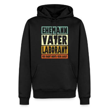 Laborant Vater Ehemann Held - Männer Premium Bio Hoodie - Schwarz - Vorne - Nico (187cm)
