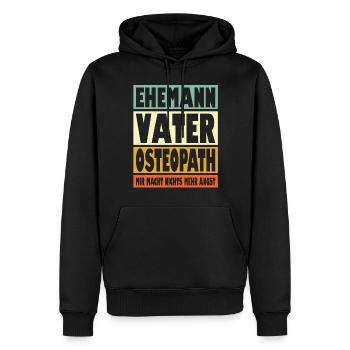 Osteopath Vater Ehemann Held - Männer Premium Bio Hoodie - Schwarz - Vorne - Nico (187cm)