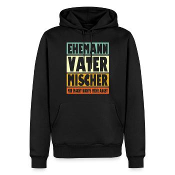 Mischer Vater Ehemann Held - Männer Premium Bio Hoodie - Schwarz - Vorne - Nico (187cm)