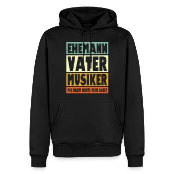 Musiker Vater Ehemann Held - Männer Premium Bio Hoodie - Schwarz - Vorne - Nico (187cm)