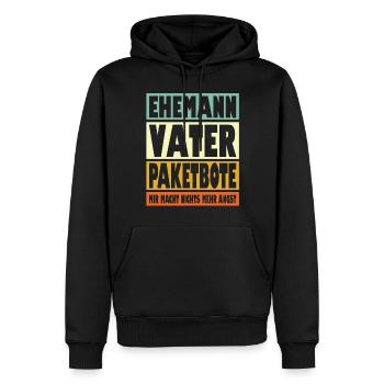Paketbote Vater Ehemann Held - Männer Premium Bio Hoodie - Schwarz - Vorne - Nico (187cm)