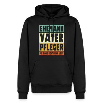 Pfleger Vater Ehemann Held - Männer Premium Bio Hoodie - Schwarz - Vorne - Nico (187cm)