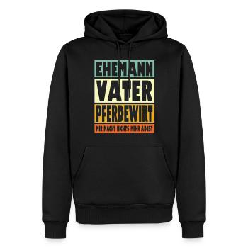 Pferdewirt Vater Ehemann Held - Männer Premium Bio Hoodie - Schwarz - Vorne - Nico (187cm)