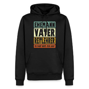 Reitlehrer Vater Ehemann Held - Männer Premium Bio Hoodie - Schwarz - Vorne - Nico (187cm)