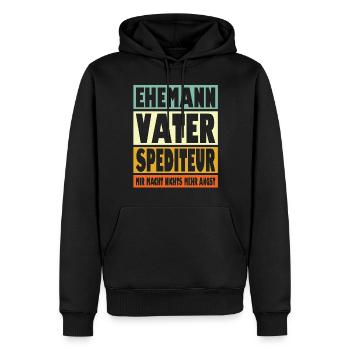 Spediteur Vater Ehemann Held - Männer Premium Bio Hoodie - Schwarz - Vorne - Nico (187cm)