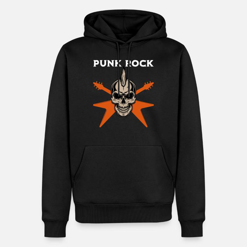 Punk Rock Punks - Männer Premium Bio Hoodie - Schwarz