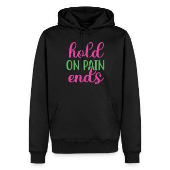 Hold On-pain-ends Santé mentale - Sweat à capuche Premium bio Homme - noir - Devant - Nico (187cm)