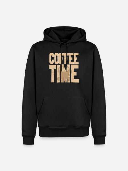 Coffee Time Coffee Lover - Men’s Premium Organic Hoodie - black