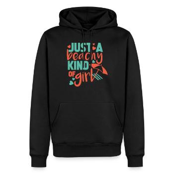 Juste un genre de plage Beachy Genre de fille Citations de plage - Sweat à capuche Premium bio Homme - noir - Devant - Nico (187cm)