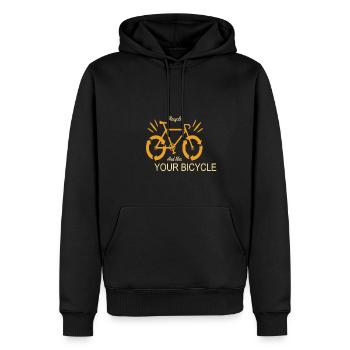 Recyceln und verwenden Sie Ihren Fahrrad-Erdschutz - Männer Premium Bio Hoodie - Schwarz - Vorne - Nico (187cm)