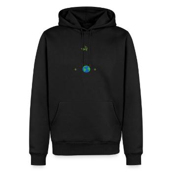 Faites de chaque jour un jour de la Terre - Sweat à capuche Premium bio Homme - noir - Devant - Nico (187cm)