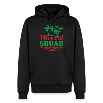 Mermaid Squad Mermaid Zitate - Männer Premium Bio Hoodie - Schwarz - Vorne - Nico (187cm)