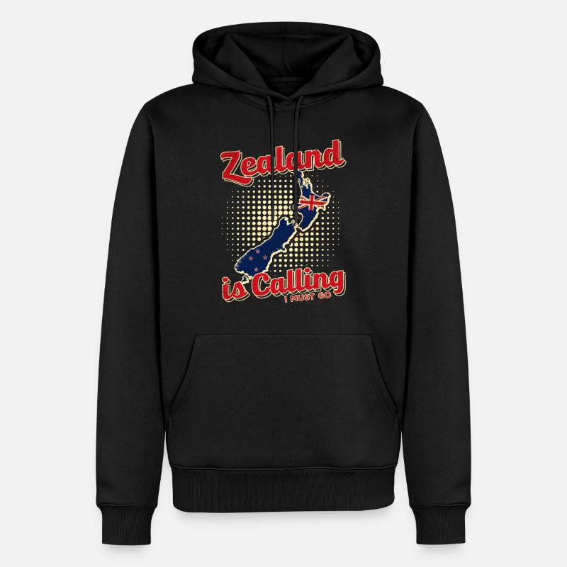 Nouvelle-Zélande Neuseeland - Sweat à capuche Premium bio Homme - noir