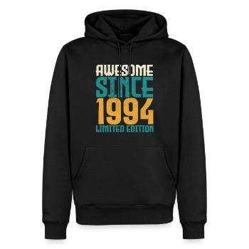 Awesome Since 1994 limited edition. - Sweat à capuche Premium bio Homme - noir - Devant - Nico (187cm)