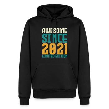 Awesome Since 2021 Limited edition. - Men’s Premium Organic Hoodie - black - Front - Nico (187cm)