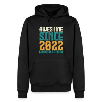 Awesome Since 2022 limited edition. - Men’s Premium Organic Hoodie - black - Front - Nico (187cm)