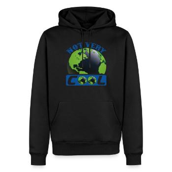 Nicht sehr coole Erdschutz-Support-Zitate - Männer Premium Bio Hoodie - Schwarz - Vorne - Nico (187cm)