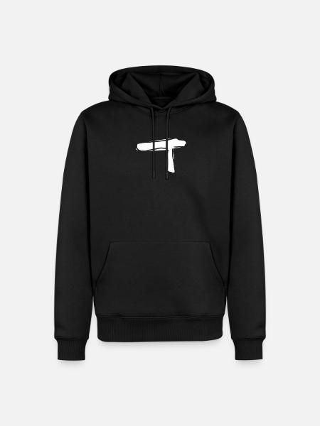 Korean letter U - Men’s Premium Organic Hoodie - black