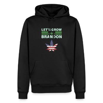 Cultivons Brandon Cannabis Cannabis Légalisation de la marijuana - Sweat à capuche Premium bio Homme - noir - Devant - Nico (187cm)