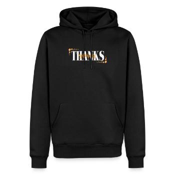 Thanksgiving Famille USA Amérique Vacances - Sweat à capuche Premium bio Homme - noir - Devant - Nico (187cm)