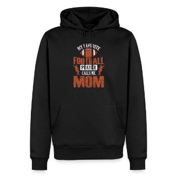 My Favorite Football Player call's me Mom - Männer Premium Bio Hoodie - Schwarz - Vorne - Nico (187cm)