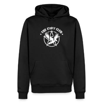 Le Crow Club Crow Raven Bird Nature - Sweat à capuche Premium bio Homme - noir - Devant - Nico (187cm)