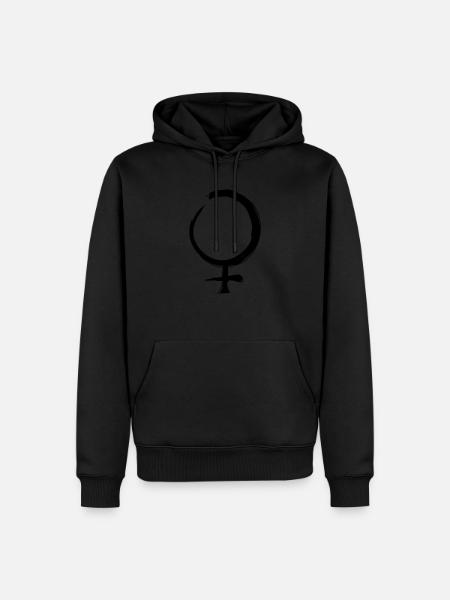 Venus Astrology Symbol - Men’s Premium Organic Hoodie - black