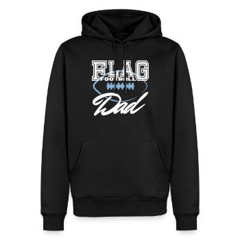 Flag Football Dad Papa Vater Männer - Männer Premium Bio Hoodie - Schwarz - Vorne - Nico (187cm)