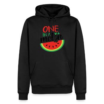 One In A Melon Summer Citations - Sweat à capuche Premium bio Homme - noir - Devant - Nico (187cm)
