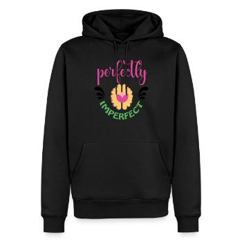 Support de protection parfaitement imparfait - Sweat à capuche Premium bio Homme - noir - Devant - Nico (187cm)