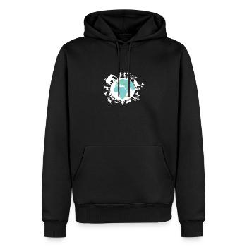 Sauvegardez notre support de protection de la terre à domicile - Sweat à capuche Premium bio Homme - noir - Devant - Nico (187cm)