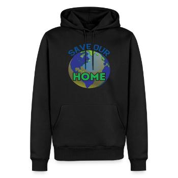 Sauvegardez notre support de protection de la terre à domicile - Sweat à capuche Premium bio Homme - noir - Devant - Nico (187cm)