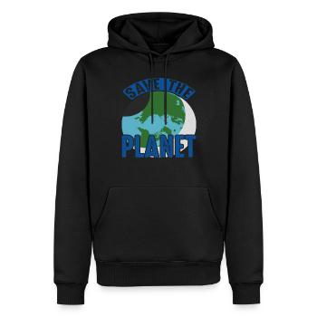 Save The Planet Earth Protection Support - Men’s Premium Organic Hoodie - black - Front - Nico (187cm)