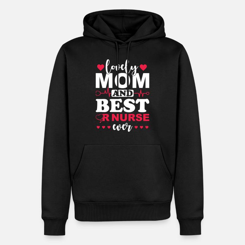 Mère infirmière chirurgicale - Sweat à capuche Premium bio Homme - noir