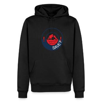 Save The Aquatic Life Sea Protection Support - Sweat à capuche Premium bio Homme - noir - Devant - Nico (187cm)