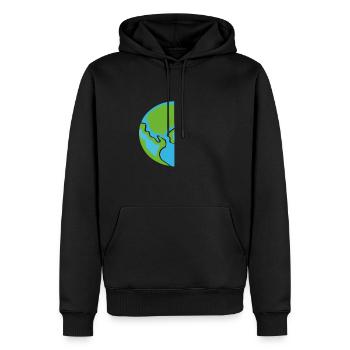 Il n’y a pas de support de protection de la planète B - Sweat à capuche Premium bio Homme - noir - Devant - Nico (187cm)