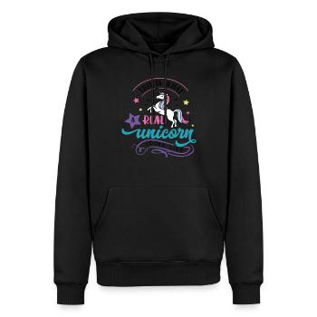 This Is What Real Unicorns Look Like Coloured - Men’s Premium Organic Hoodie - black - Front - Nico (187cm)