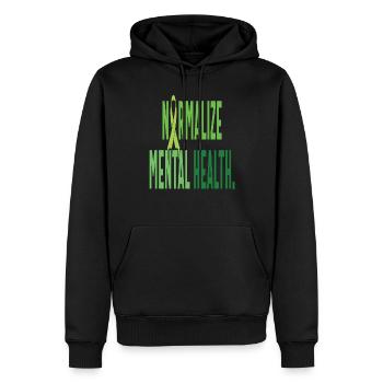 Normalisierung der psychischen Gesundheit Psychische Gesundheit - Männer Premium Bio Hoodie - Schwarz - Vorne - Nico (187cm)