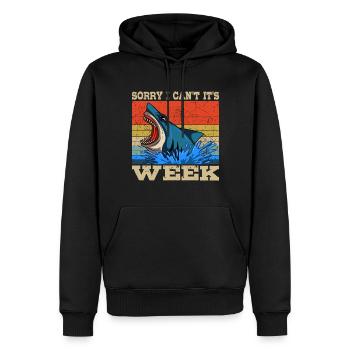 Cool Shark Retro Vintage Aquarium de poissons de mer de mer - Sweat à capuche Premium bio Homme - noir - Devant - Nico (187cm)