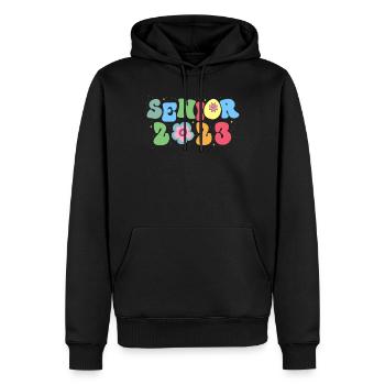 Senior 2023 Fleurs Sauvages Fleur Fleuriste - Sweat à capuche Premium bio Homme - noir - Devant - Nico (187cm)