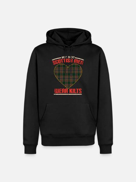 Scotland Wife Scottish - Men’s Premium Organic Hoodie - black