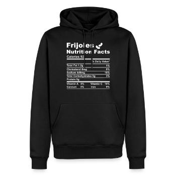 Frijoles - Sweat à capuche Premium bio Homme - noir - Devant - Nico (187cm)