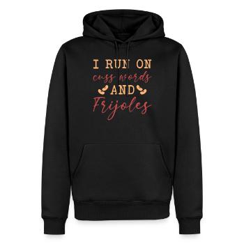 Frijoles - Sweat à capuche Premium bio Homme - noir - Devant - Nico (187cm)